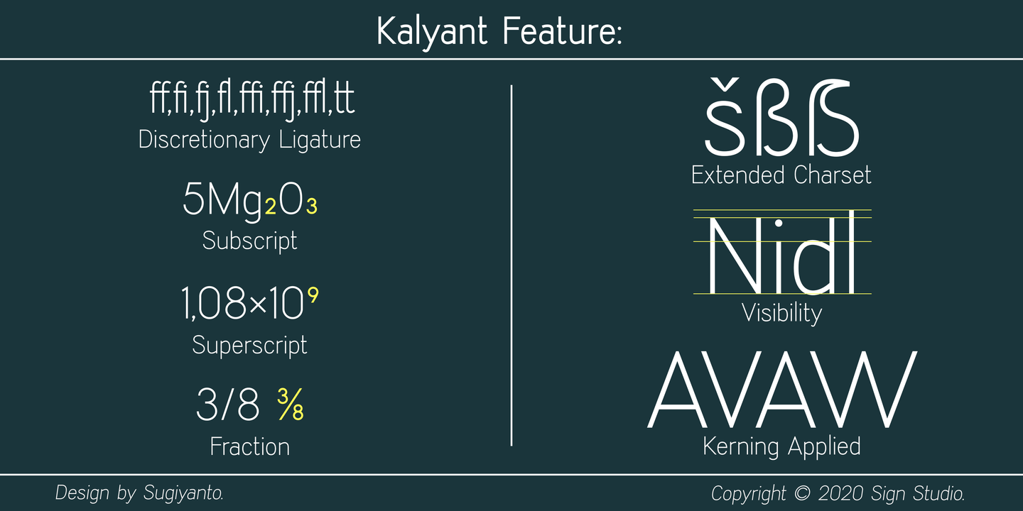 Пример шрифта Kalyant #5